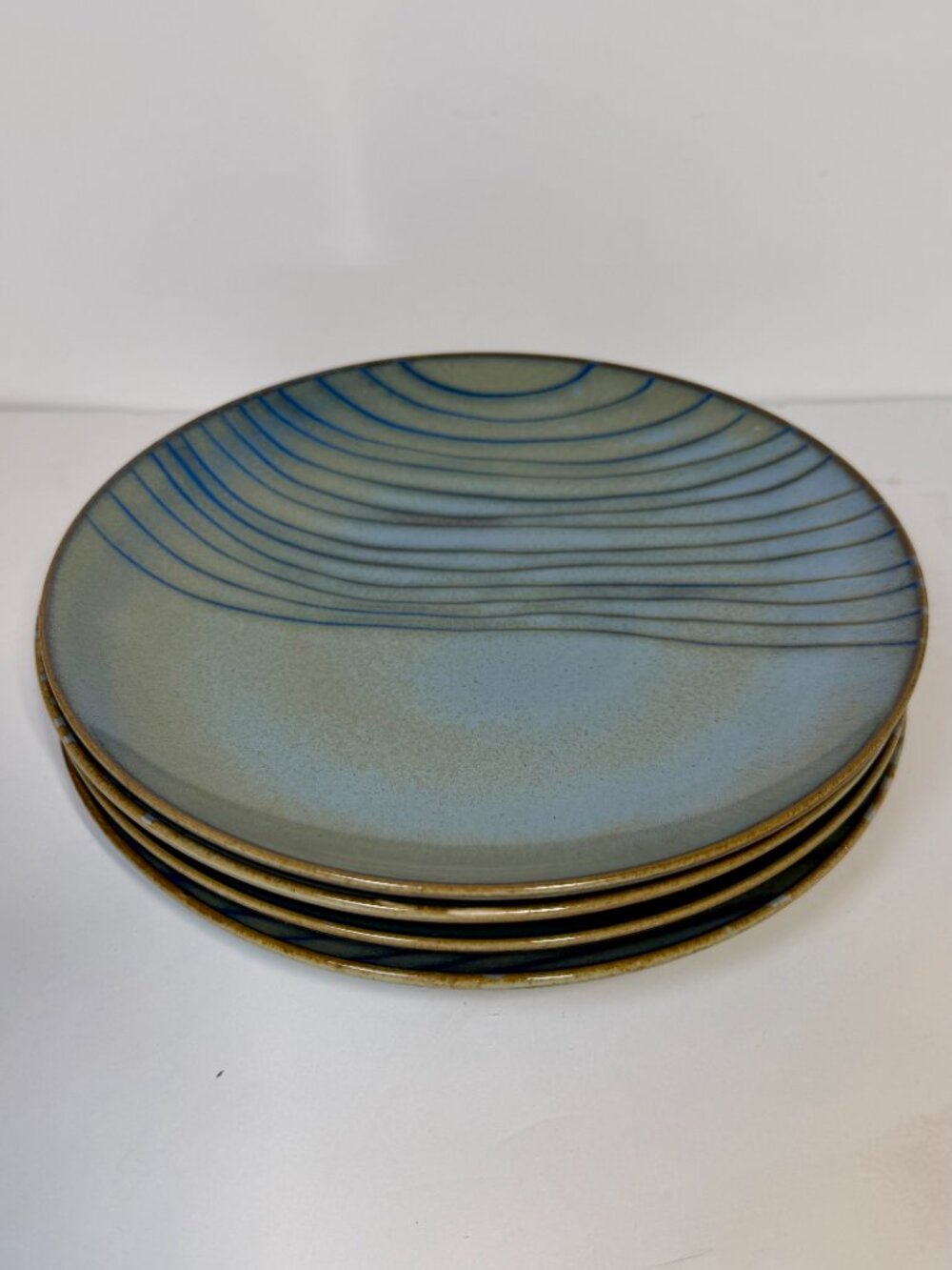 Joseph Abboud  Mediterranean Waves Stoneware 1032  Set of 4 8" Salad Plate
